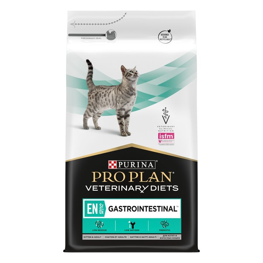 Pro Plan Veterinary Diets EN St/Ox Gastrointestinal полнорационный сухой  корм для взрослых кошек и котят, диетический, при расстройствах пищеварения  - 5 кг | Купить в Саранске